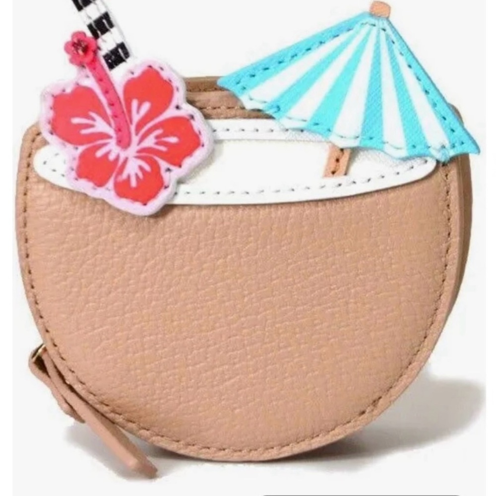 Sold🎉Kate Spade coconut Tropical Design coin bag